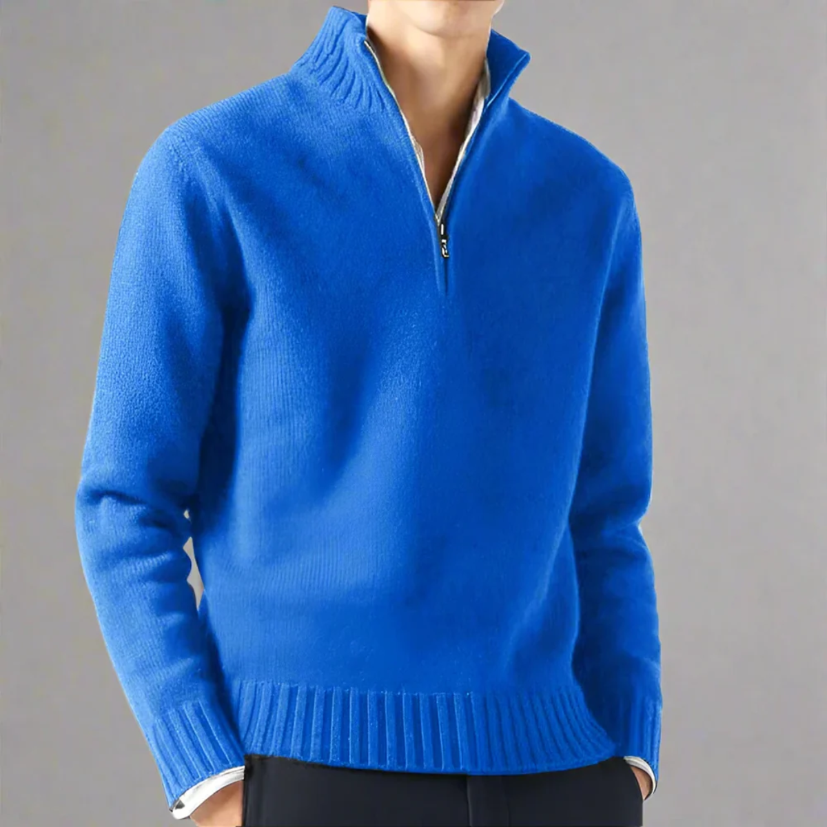 DE CARLO HALFZIP SWEATER