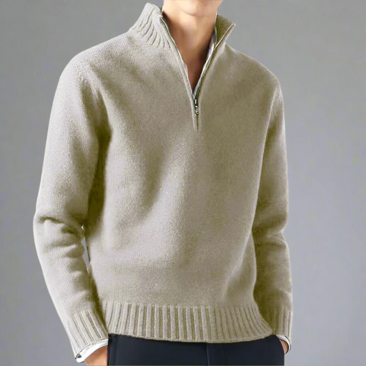DE CARLO HALFZIP SWEATER