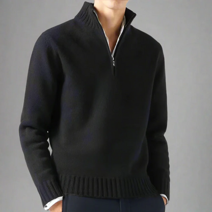 DE CARLO HALFZIP SWEATER
