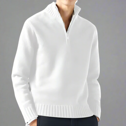 DE CARLO HALFZIP SWEATER