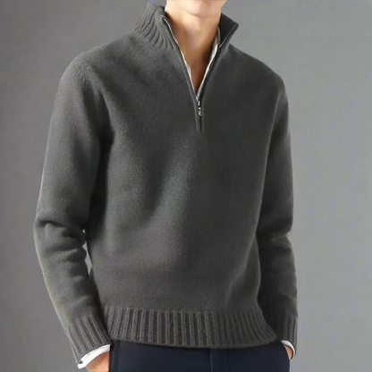 DE CARLO HALFZIP SWEATER