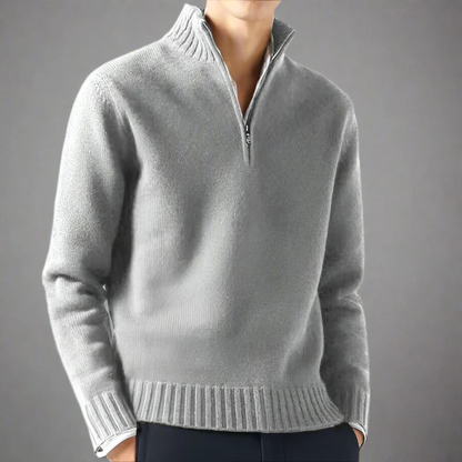 DE CARLO HALFZIP SWEATER